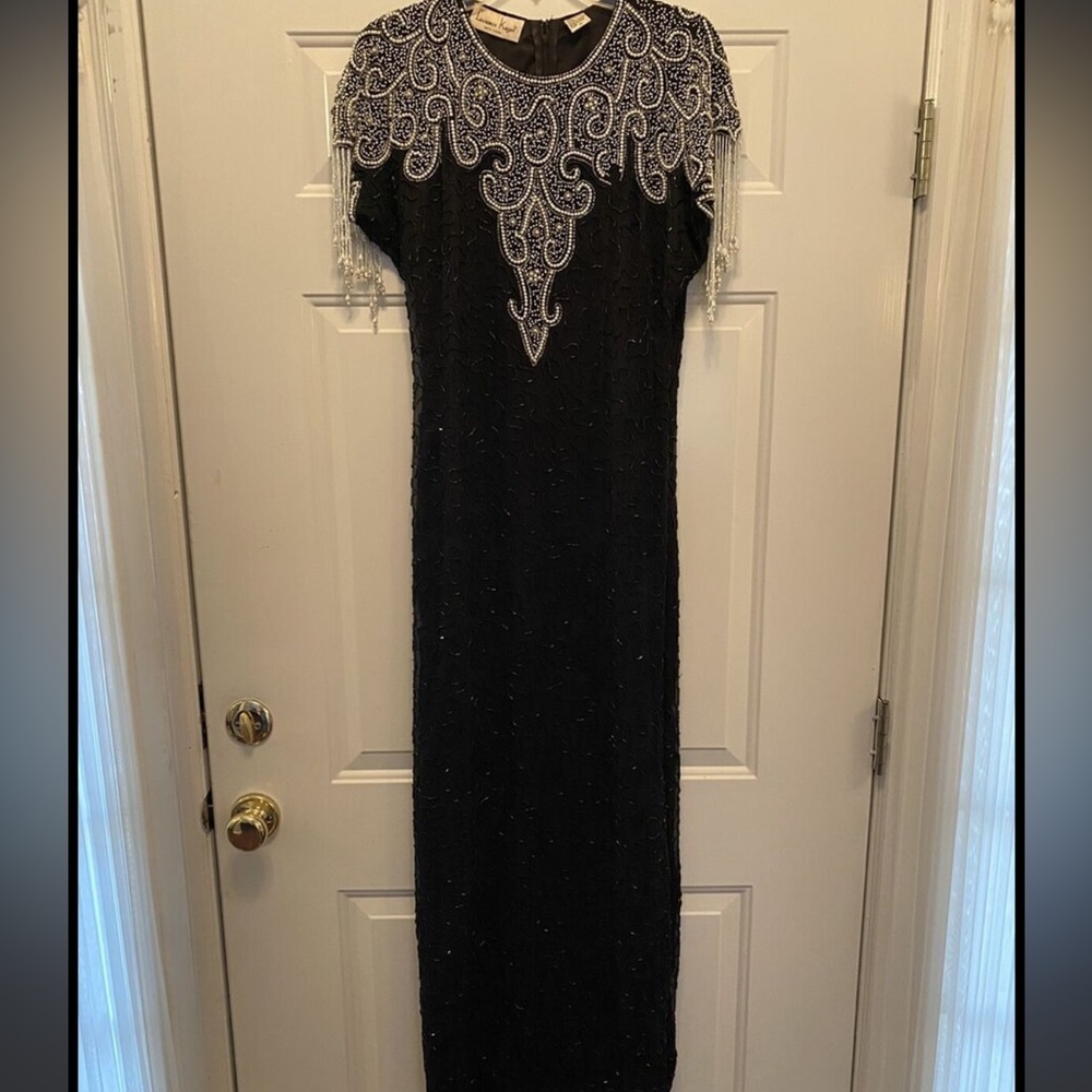 Laurence Kazar 100% silk Vintage Brocade Dress